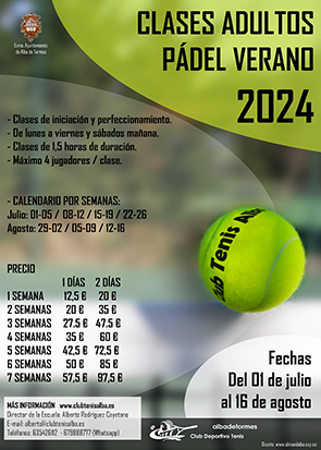 Cartel campus adultos pádel   2024p