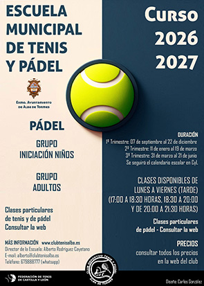 Cartel Escuela   2026   pádel   p